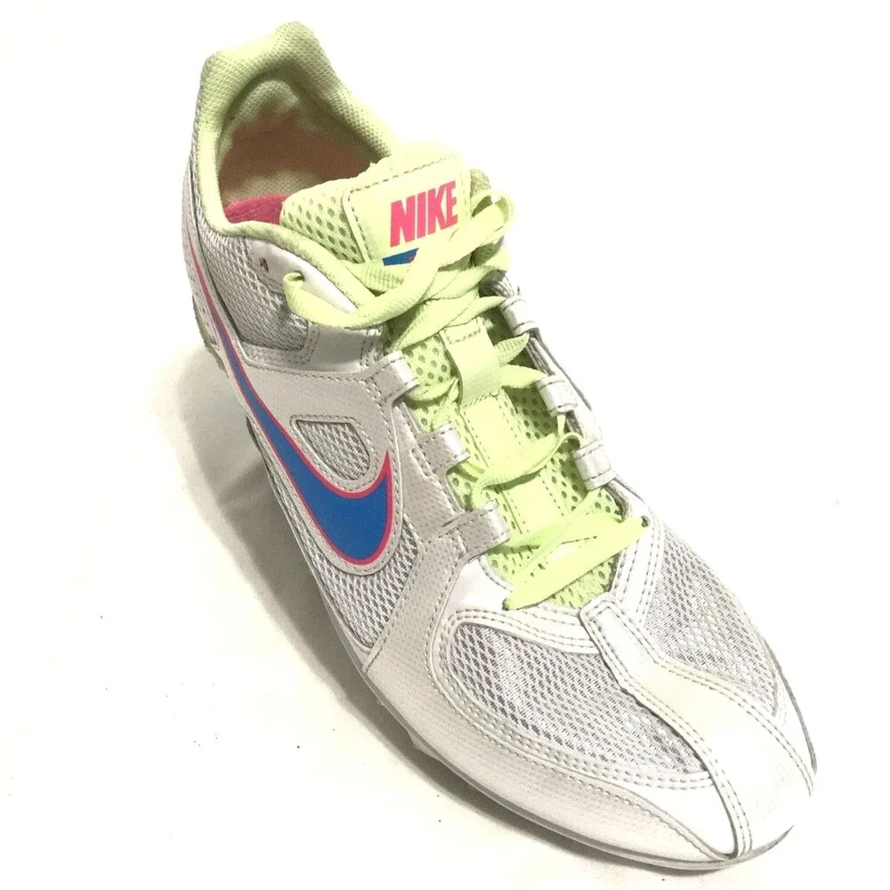 Nike Rival MD Track Shoes Spike Women 9.5 10 Running White 468650 Multi-Use